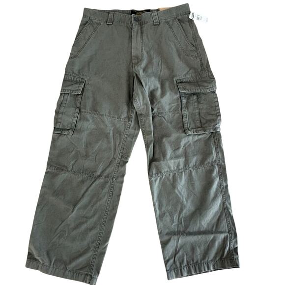 Vintage Old Navy Military Green Cargo Pants NWT 33x30 Canvas Fall 2007 Men's - Picture 1 of 8